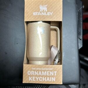 Stanley Mini Quencher Tumbler Water IN HAND Keychain Ornament Champagne Shimmer